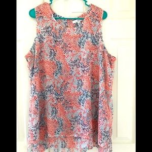 Lightweight  Layered sleeveless summer top lined